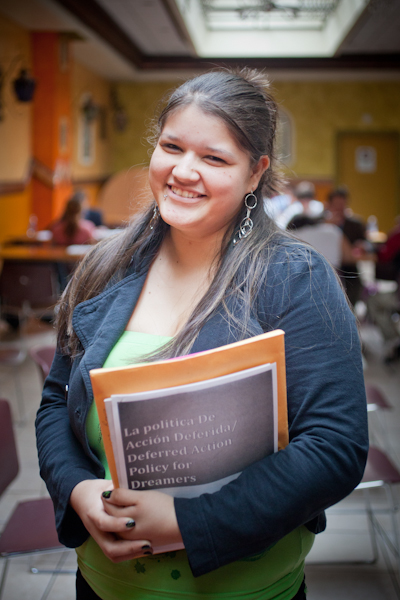 Luz Bravo, 19 year old undocumented immigrant student.